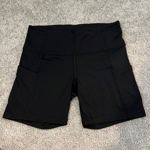 Lululemon Fast and Free High Rise 6” Shorts - Black Size 6